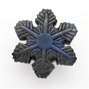 Labradorite Snowflake Pendant, approx 50mm