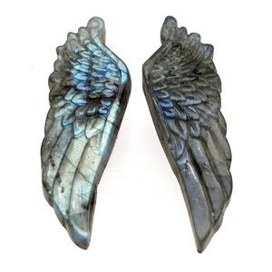 Labradorite Angel Wings Pendant, approx 16-50mm