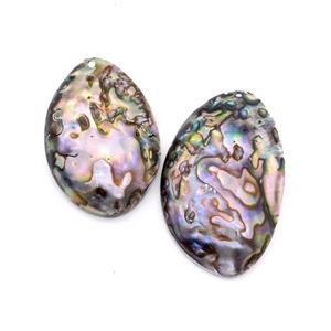 Natural Abalone Shell Pendant Freeform Multicolor, approx 30-55mm