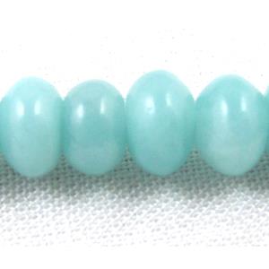 rondelle Amazonite Stone Beads, grade AB, 10x14mm, approx 40pcs per st