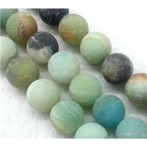 round matte Amazonite Beads, approx 14mm dia, 15.5 inches