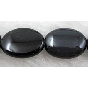 Natural Black Onyx Agate Beads Oval, approx 15x20mm
