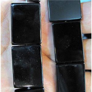 natural onyx bead, rectangle, A-grade, approx 10x12mm, 15 inches