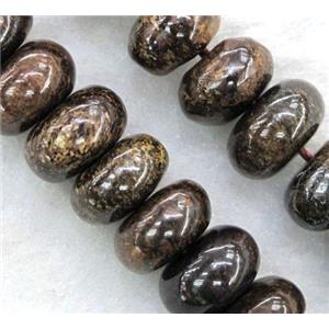 Bronzite Stone Beads, rondelle, approx 6x10mm