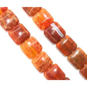 ruby fire Agate beads, square, grade A, 15x15mm, approx 25pcs per st
