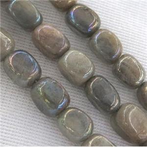 Labradorite Stone bead, AB color, approx 8x10mm