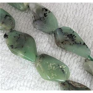 natural Chrysoprase bead, freeform, approx 12-20mm, 16.5 inches