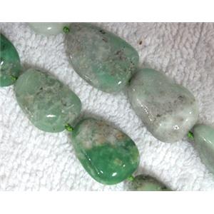 natural Chrysoprase bead, freeform, approx 12-25mm, 16.5 inches