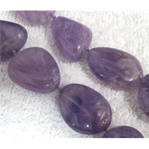 natural Amethyst Bead, freeform, approx 18-30mm, 16.5 inches