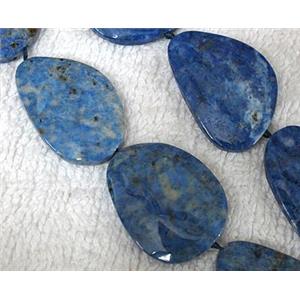 Natural lapis lazuli bead, freeform, approx 20-40mm, 16.5 inches