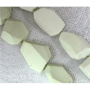 Natural lemon stone bead, freeform, approx 12x20-18x28mm, 16.5 inches