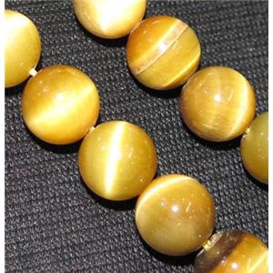 gold tiger eye beads, round, approx 6mm dia, 15.5 inches