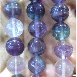 purple fluorite beads, round, approx 10mm dia, 15.5 inches
