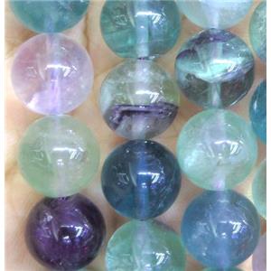 rainbow Fluorite beads, round, approx 12mm dia, 15.5 inches