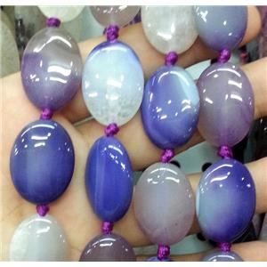 agate bead, oval, purple, approx 18x25mm