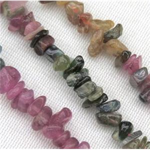 tourmaline bead chips, freeform, mixed color, approx 4-8mm