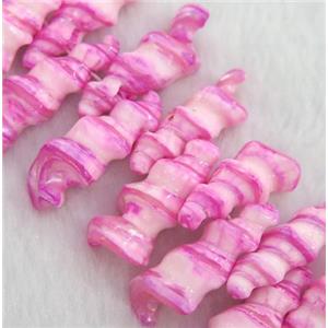 freshwater shell beads, hotpink, approx 20-40mm