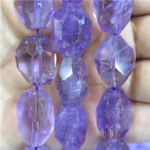 Ametrine nugget beads, freeform, purple, approx 10-25mm