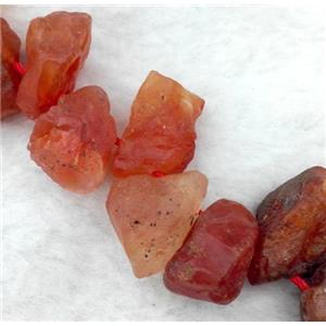 ruby agate beads, freeform, approx 10-16mm, 15.5 inches