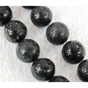 round Black Biotite Beads, 14mm dia, approx 27pcs per st