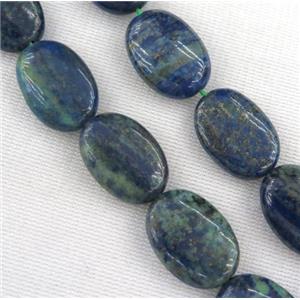 Azurite beads, oval, approx 13x18mm