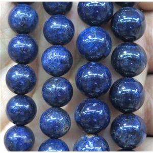 round blue Dumortierite Beads, approx 4mm dia