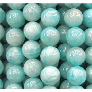 round natural Amazonite Beads, Grade-AAA, approx 10mm dia