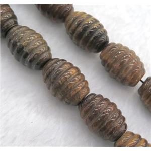 barrel Tiger eye stone beads, approx 15x20mm, 15.5 inches