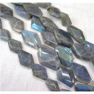 faceted freeform Labradorite bead, approx 20-40mm, 15.5 inches
