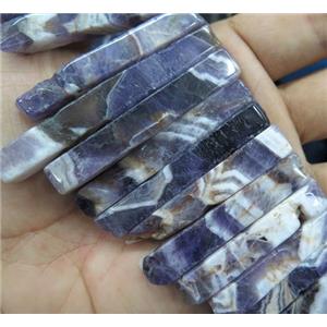 Dogtooth Amethyst stick beads, freeform, approx 30-70mm