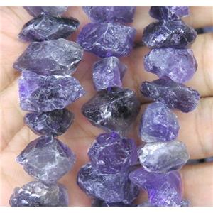 Amethyst chip beads, freeform, purple, approx 12-18mm