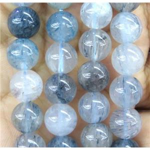 round natural Blue Rutilated Quartz Beads, AAA grade, approx 10mm dia
