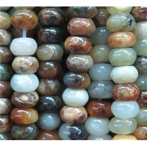 Chinese HuaXiu Jade beads, rondelle, approx 6x10mm