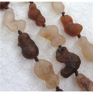 rock agate bead, freeform, approx 10-30mm