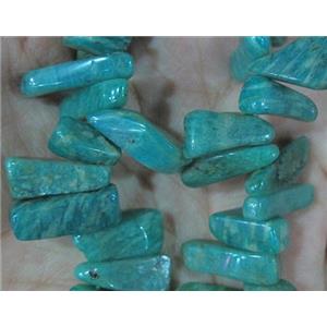 amazonite chips bead, freeform, approx 15-20mm