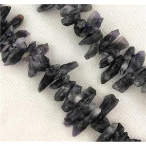 dogtooth Amethyst chip beads, dark-purple, freeform, approx 10-20mm