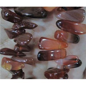 carnelian chips bead, freeform, red, approx 15-20mm