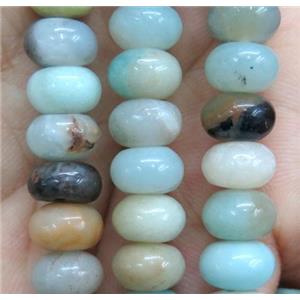 Amazonite beads, rondelle, approx 4x6mm