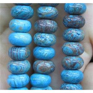 blue Oak Jasper beads, rondelle, approx 6x10mm