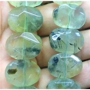 peridot bead, faceted oval, green, approx 15-20mm, 15.5 inches length