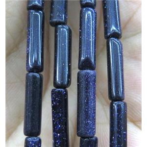 blue sandstone tube beads, approx 4x13mm