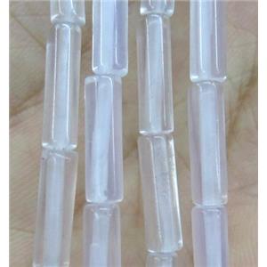 clear quartz crystal tube beads, approx 4x13mm