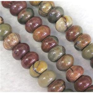 Picasso Jasper rondelle Beads, approx 5x8mm