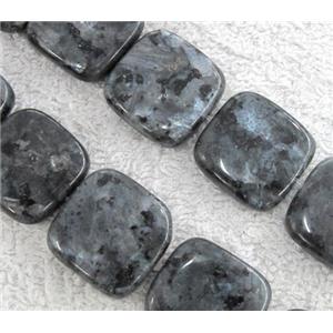 Labradorite bead, square, approx 20x20mm