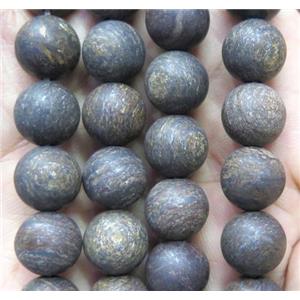round matte Bronzite beads, approx 8mm dia