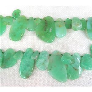 Australian Chrysoprase beads, green, AA-grade, approx 10-40mm