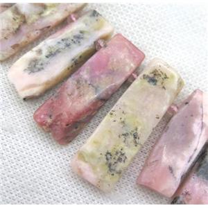 pink opal stick beads, approx 12-40mm