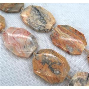 Crazy Agate Beads, faceted freeform, approx 25-40mm