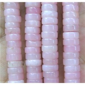 pink Opal Jasper heishi beads, approx 4x6mm