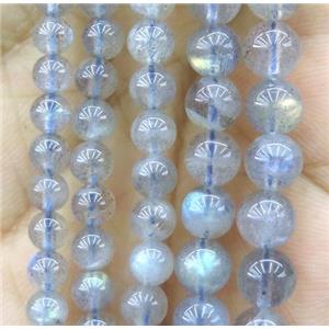 round Labradorite Beads, approx 4mm dia